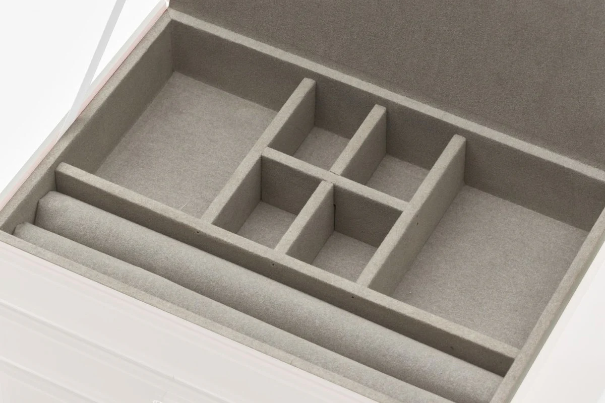 One Six Eight London Gabriella Jewellery Box with Drawers White Medium - Image 3