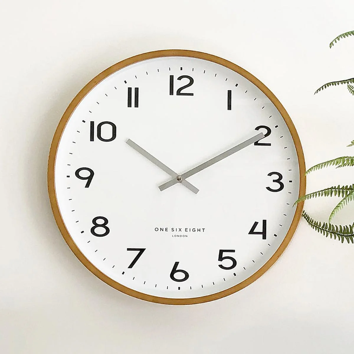 One Six Eight London Olivia Wood Wall Clock White 53cm - Image 4