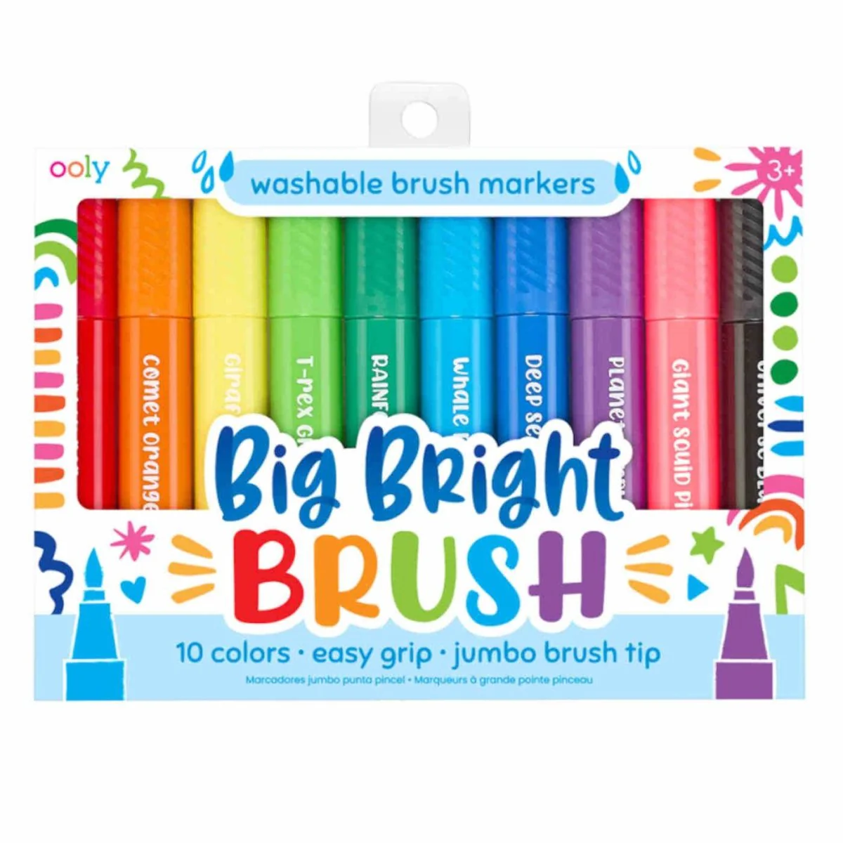 Ooly Big Bright Brush Markers 10 Piece