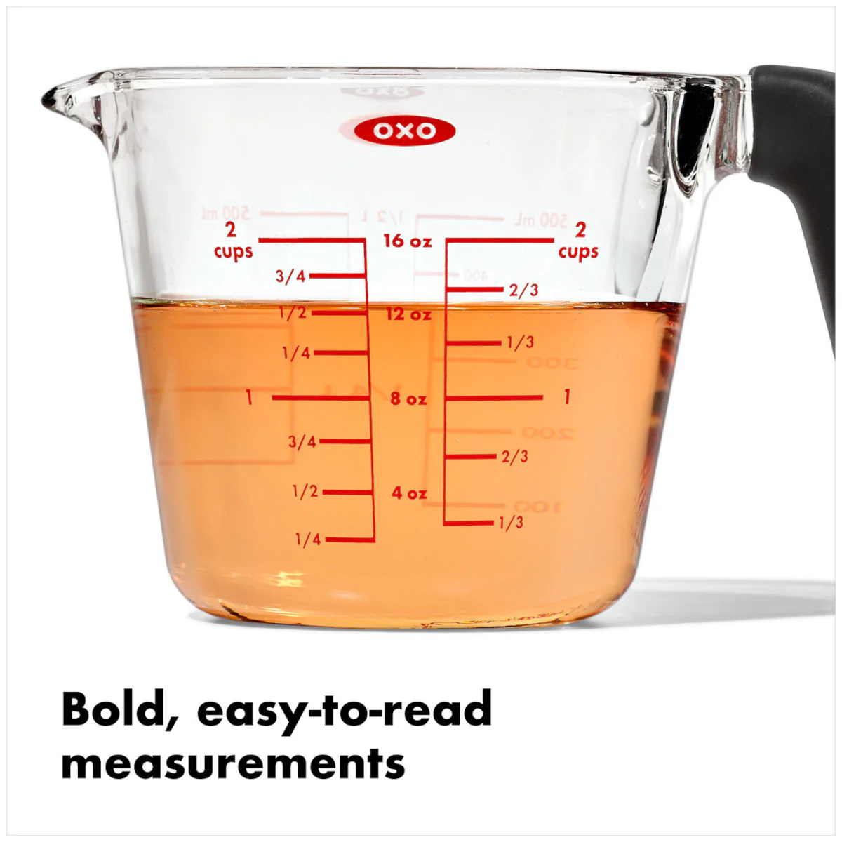 OXO Good Grips Glass Measuring Cup 500ml (2 Cups) - Image 3