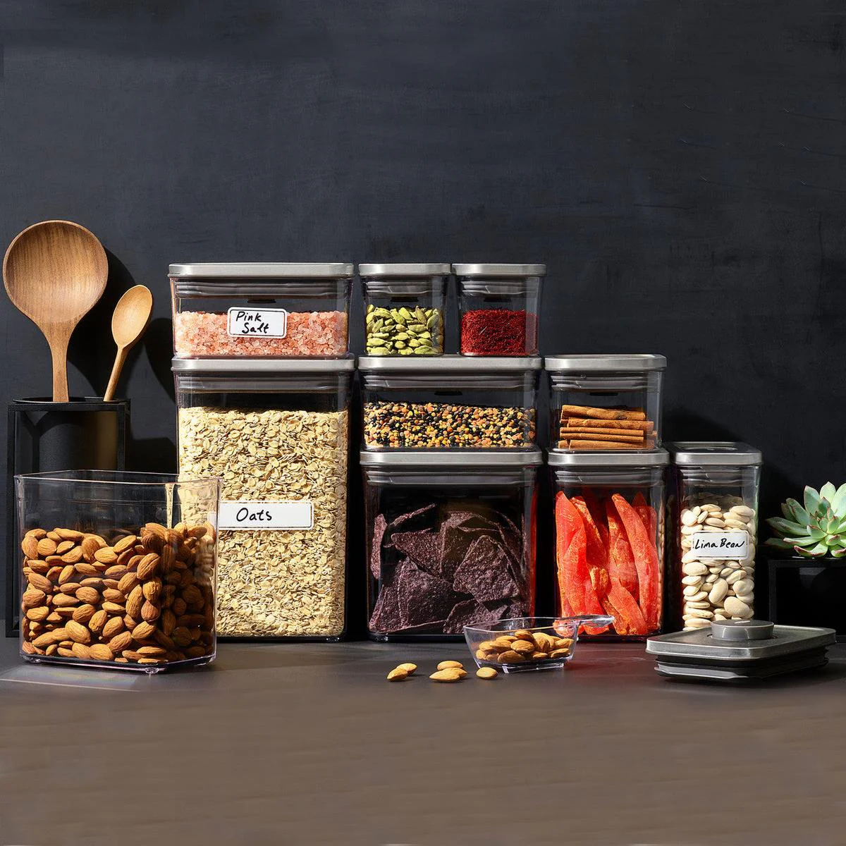 OXO POP 2.0 Steel Small Square Short Container 1L - Image 5