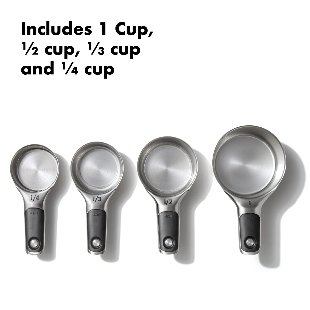 OXO Good Grips Stainless Steel Measuring Cups Set of 4 - Image 9