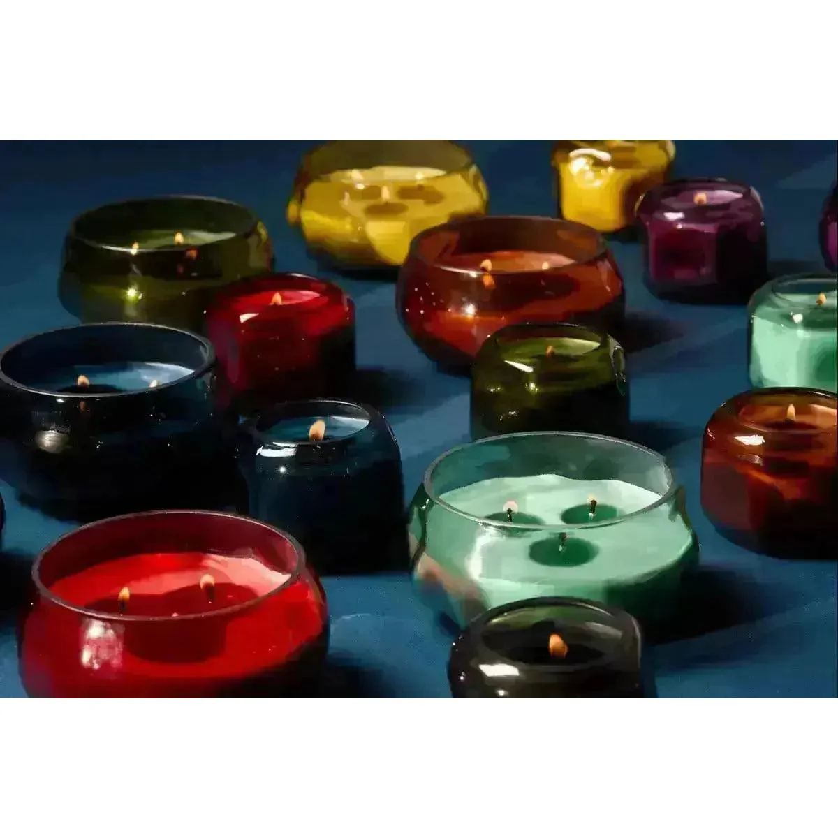 Paddywax Basalt Navy Glass Candle 283g - Rosewater Santal - Image 6