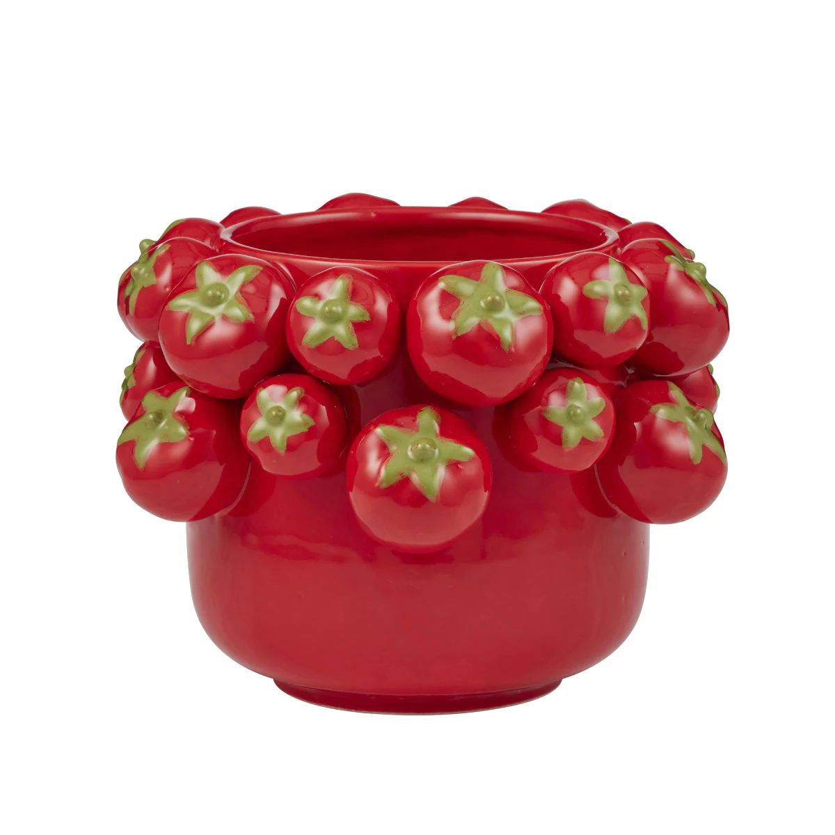 Life Botanic Pomodoro Tomato Ceramic Pot Red 16x16