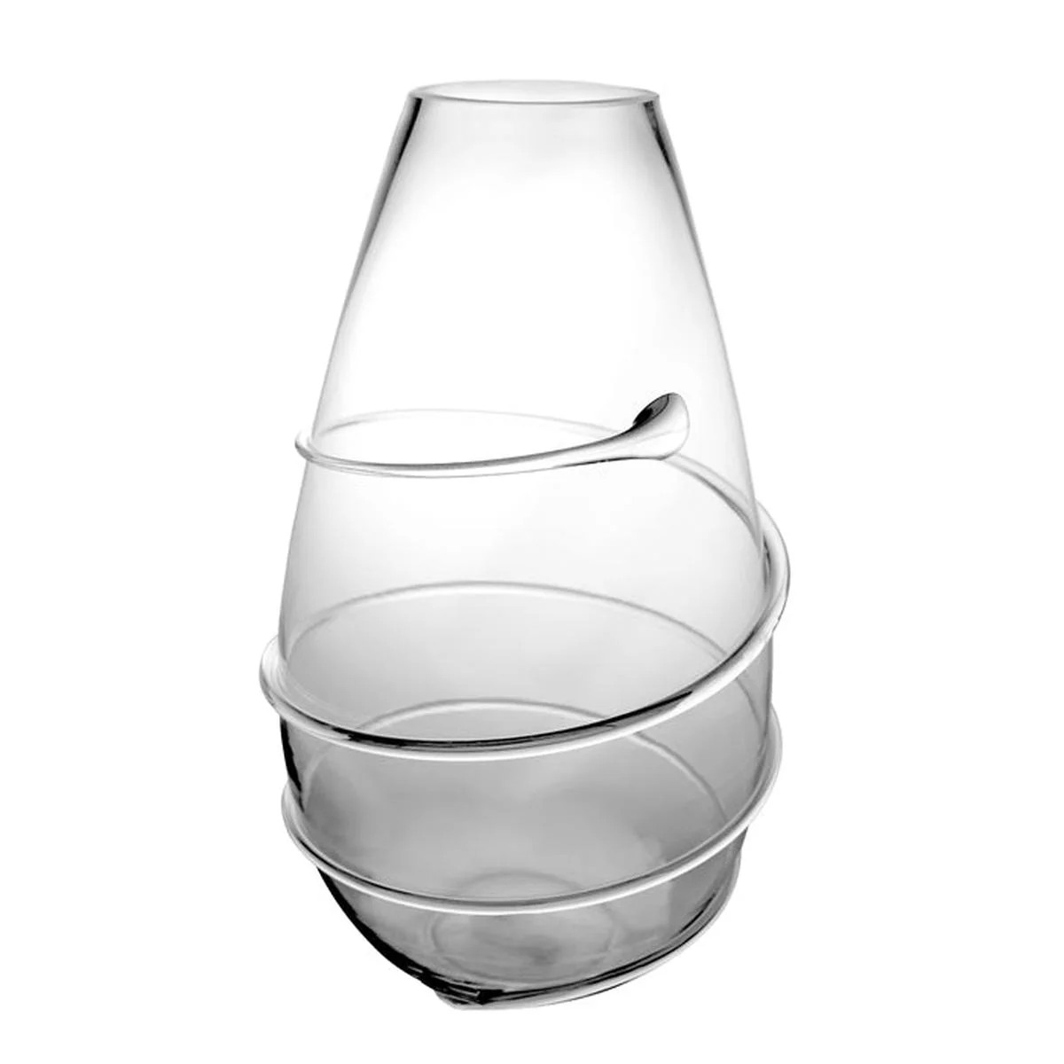 Pure Christmas Draper Swirl Teardrop Vase Clear Large 36cm