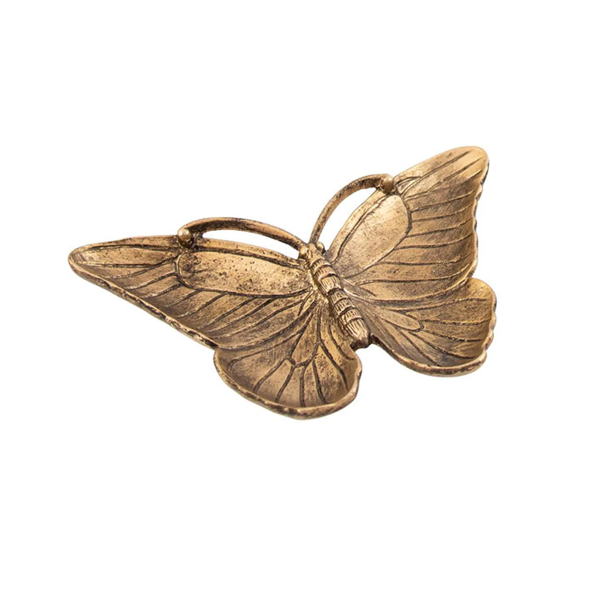 Pure Christmas Regis Pewter Butterfly Tray Gold
