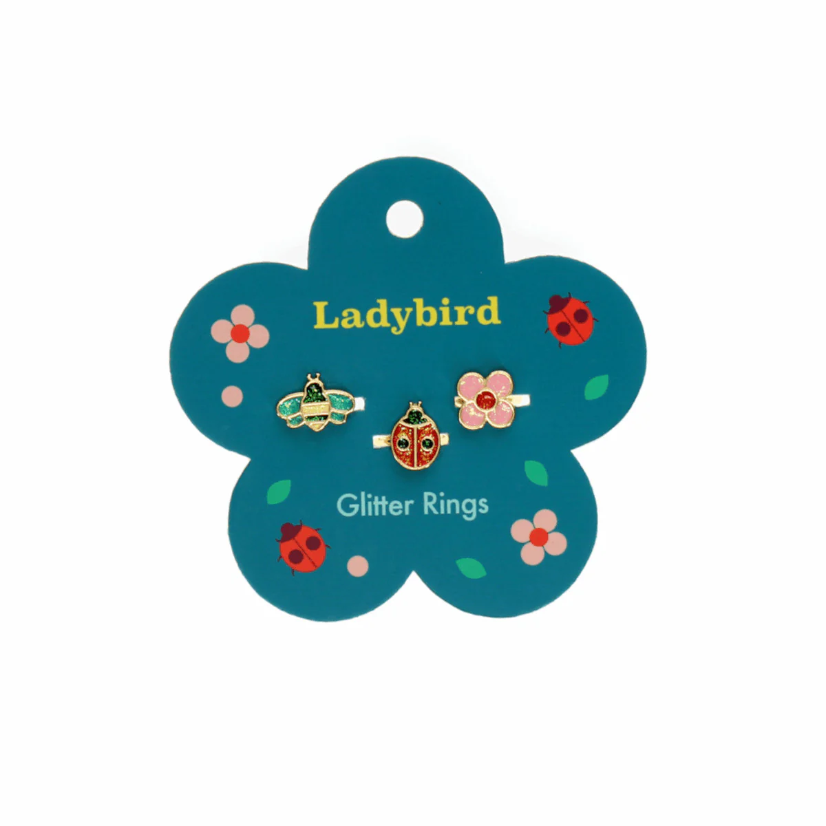 Rex London Ladybird Glitter Ring (Set of 3)