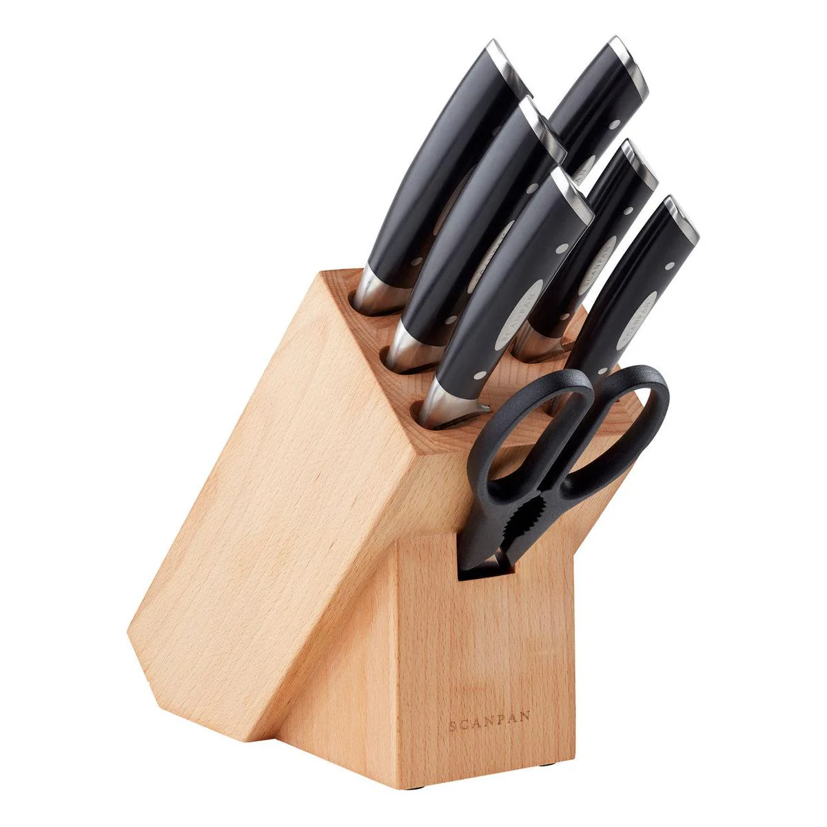 Scanpan Classic Beechwood Knife Block Set 8 Piece