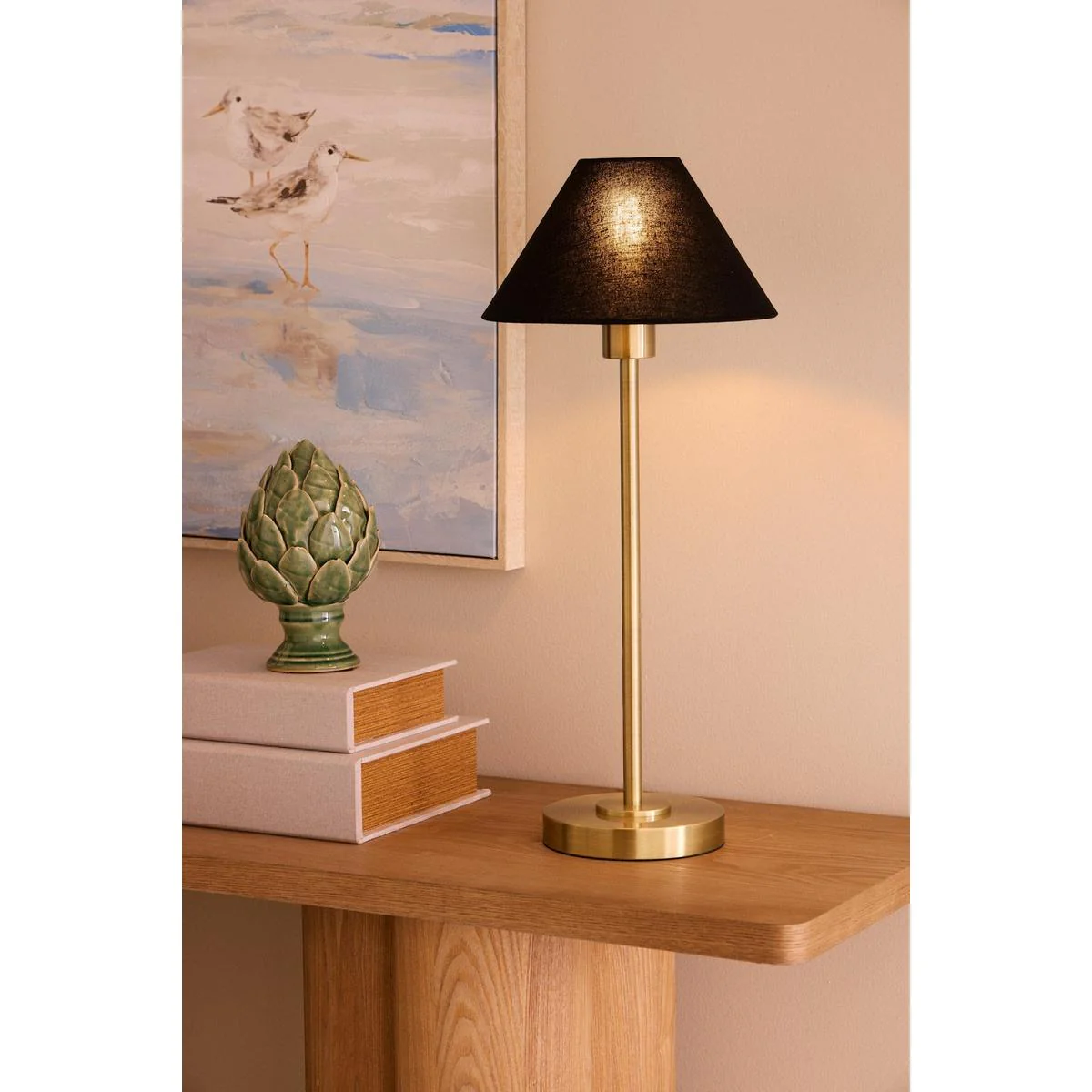 Society Home Bradford Table Lamp Brass & Black 24x24x55cm - Image 5