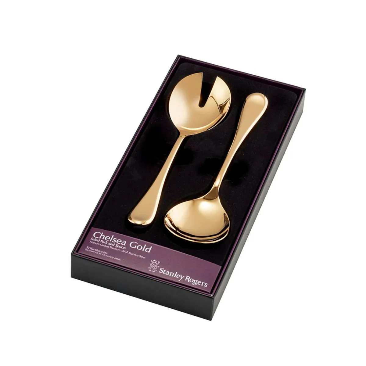 Stanley Rogers Chelsea Gold Salad Servers 2pc - Image 3