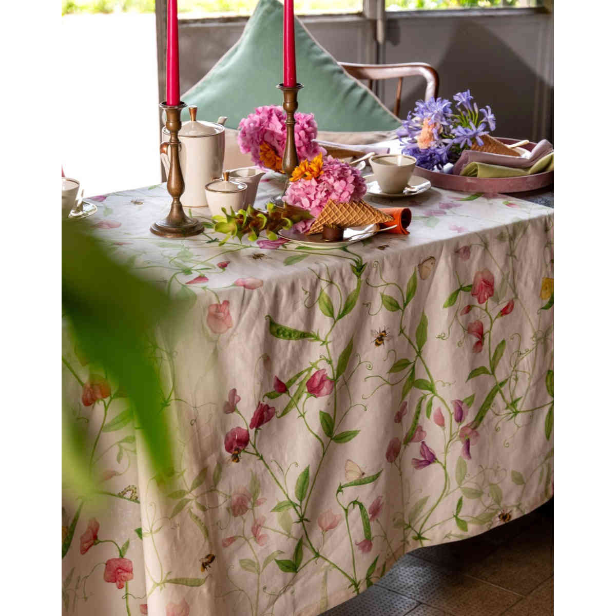 Tessitura Toscana Telerie Table Cloth Petite Pois 170 x 270cm - Image 2