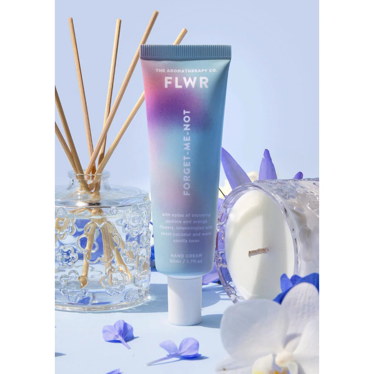 The Aromatherapy Co. FLWR Forget Me Not Hand Cream 50ml - Image 5