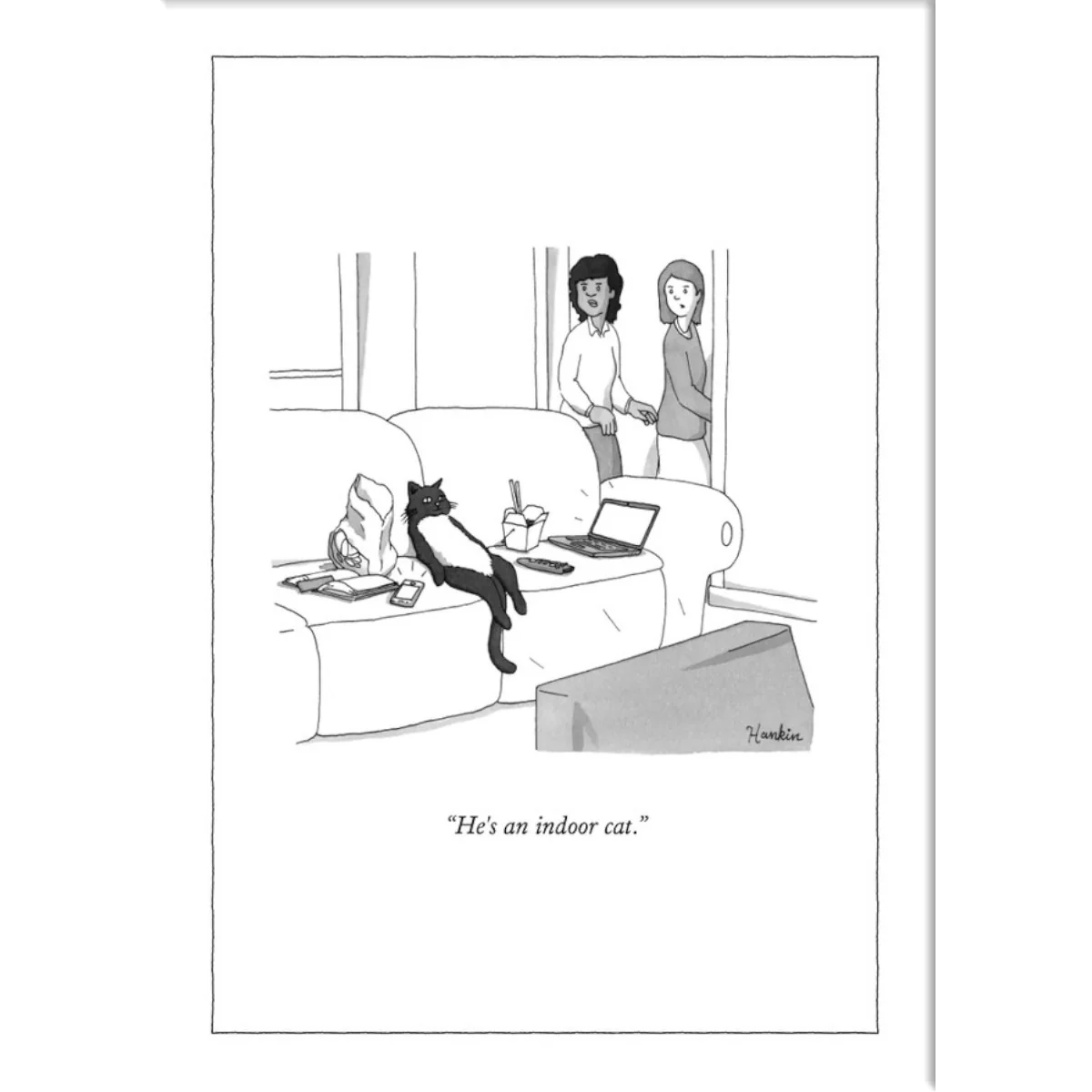 The New Yorker Indoor Cat Hard Magnet