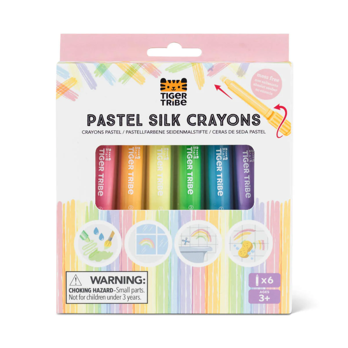 Tiger Tribe Silk Crayons Pastel (Pack of 6) - Image 3