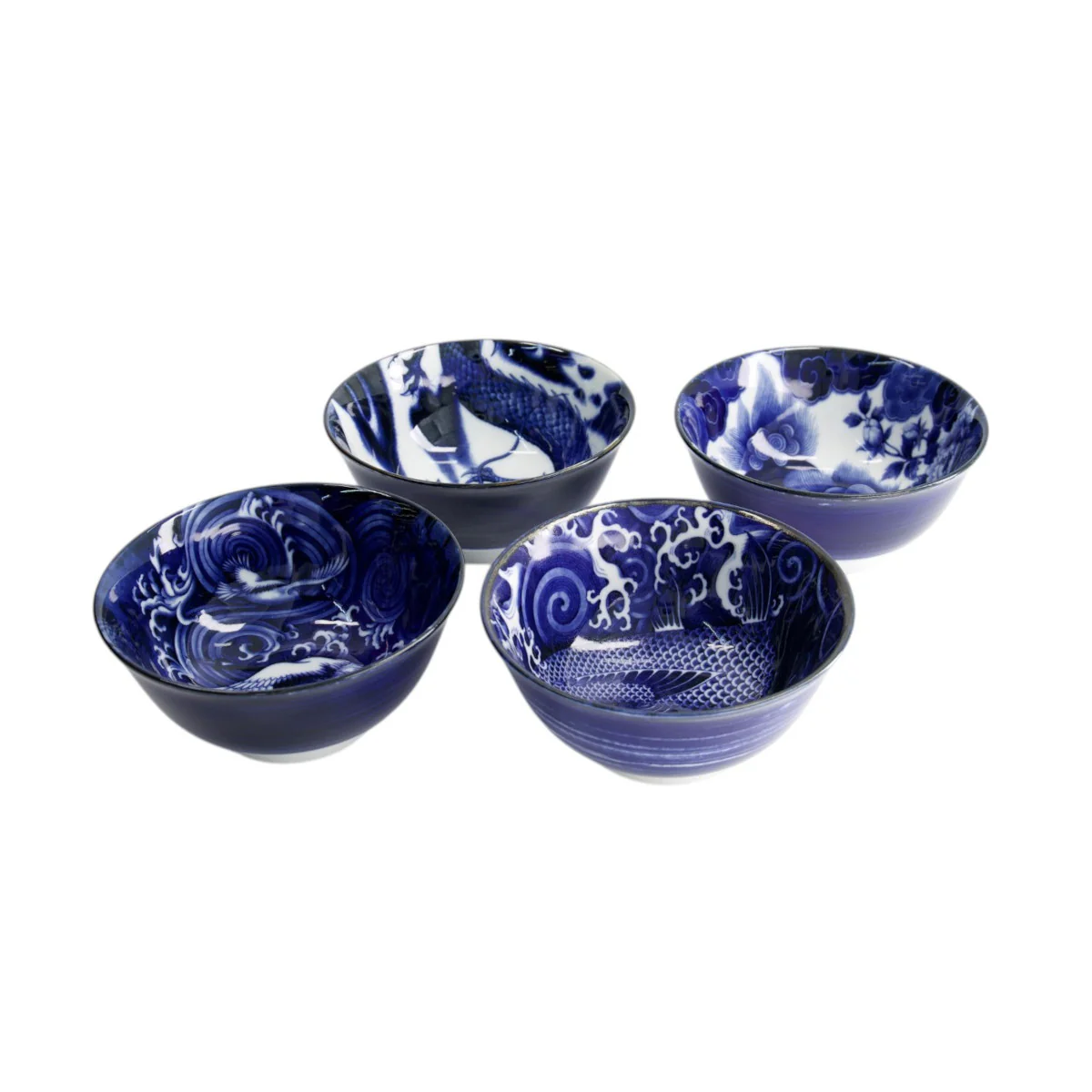 Tokyo Design Japonism Bowl Blue 4 Piece Set - Image 2