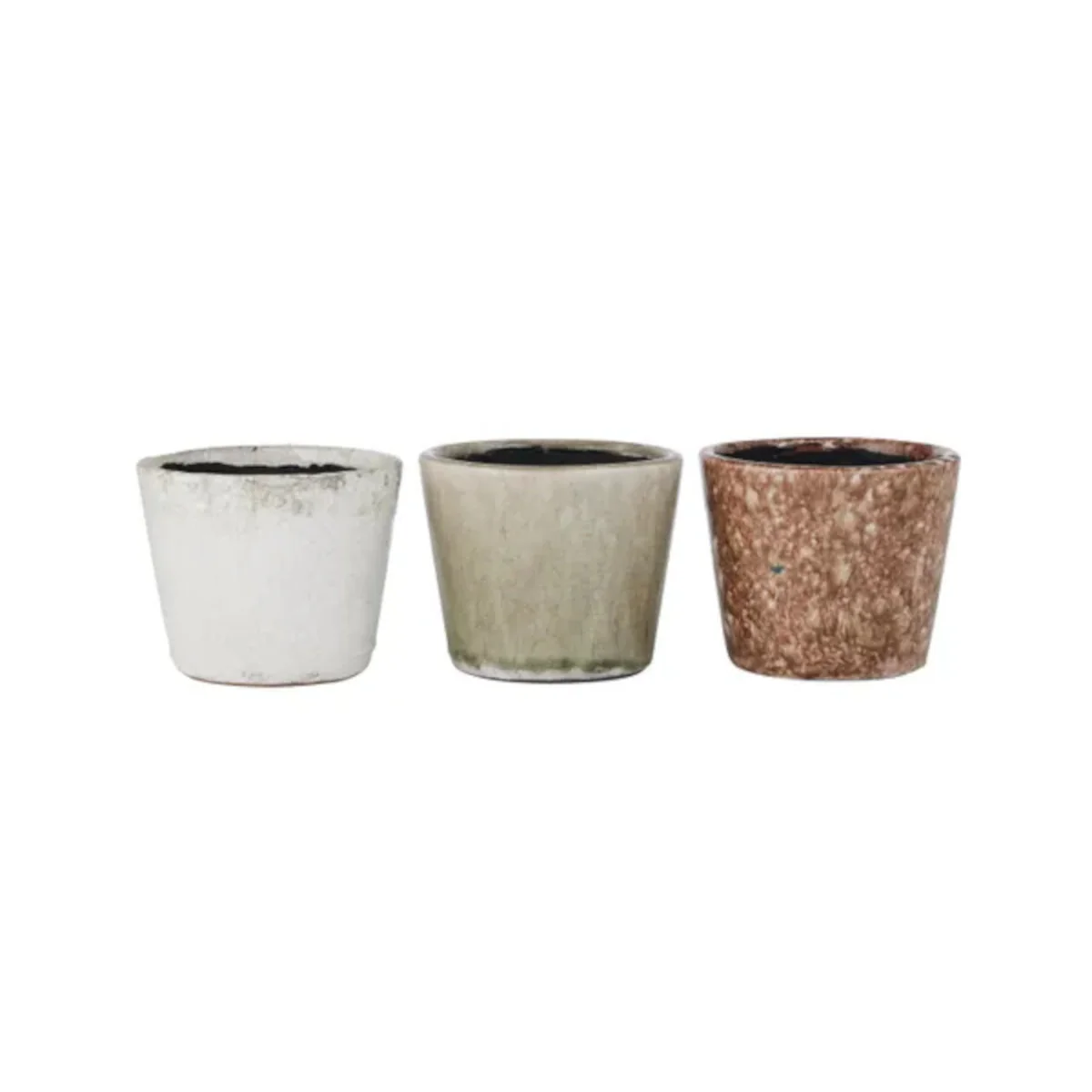 Life Botanic Triad Natural Ceramic Pots 14 x 12cm Assorted (price per item)