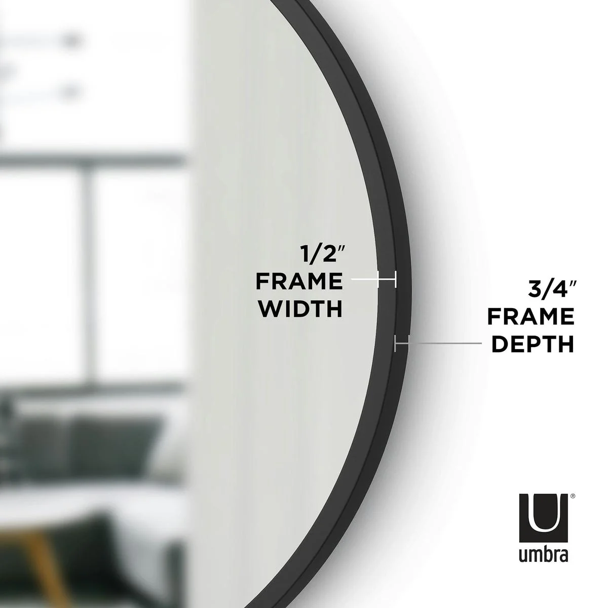 Umbra Hub Mirror Black 45cm - Image 15