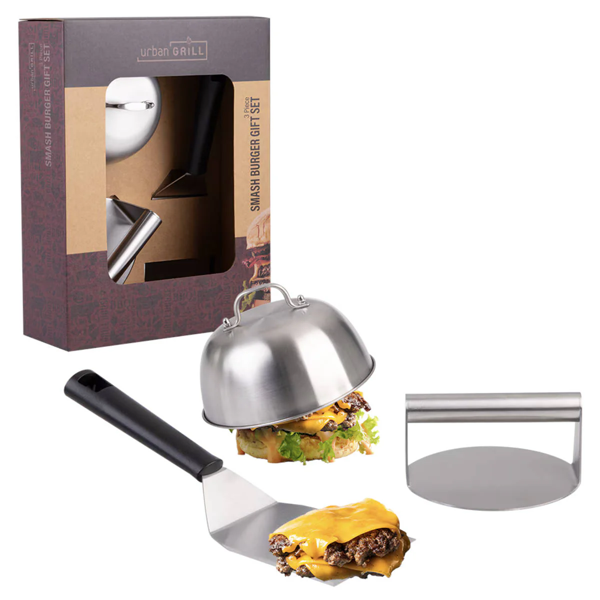 Urban Grill Smash Burger Gift Set 3 Piece - Image 2