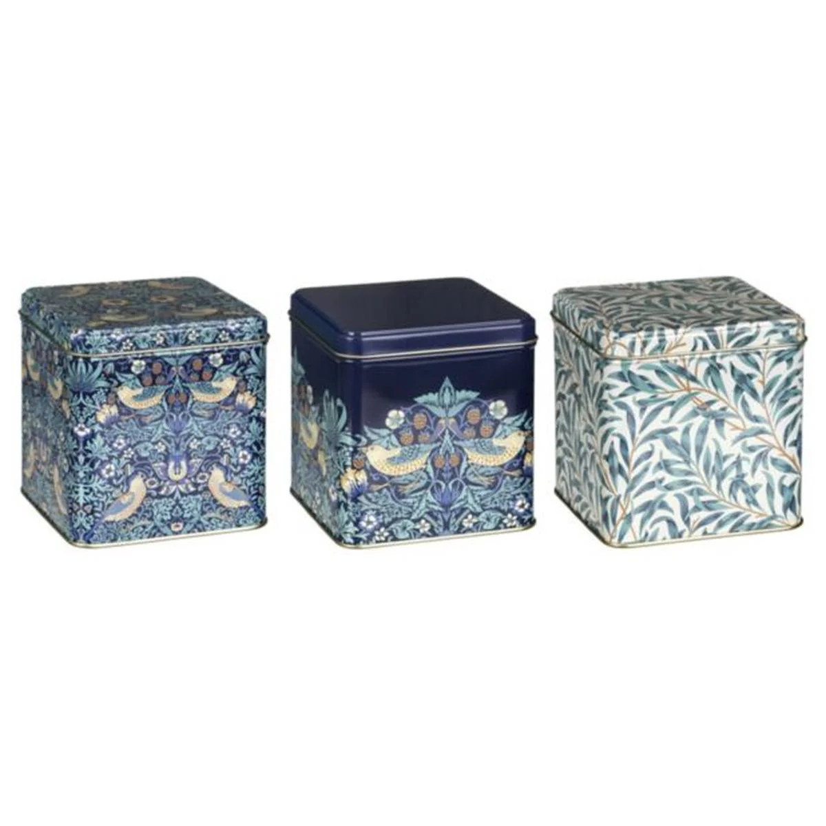 William Morris Strawberry Thief Square Caddy Set of 3 - Image 3